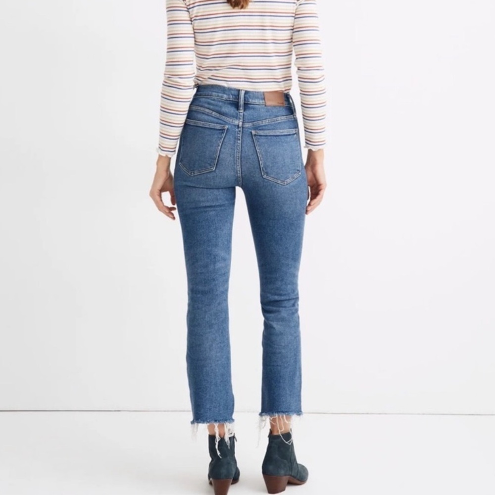 Madewell Cali Demi-Boot Jeans with Destructed hem
